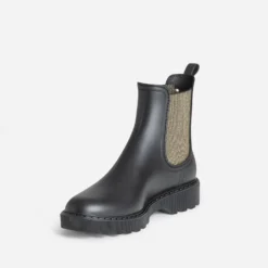 Chelsea boots de pluie IGOR noir et pailleté