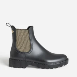 Chelsea boots de pluie IGOR noir et pailleté