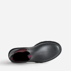 Chelsea boots de pluie IGOR noir et bordeaux
