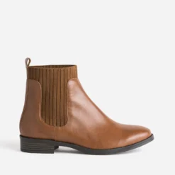 Chelsea boots ERAM FLEX cognac en cuir