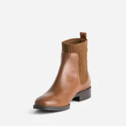 Chelsea boots ERAM FLEX cognac en cuir
