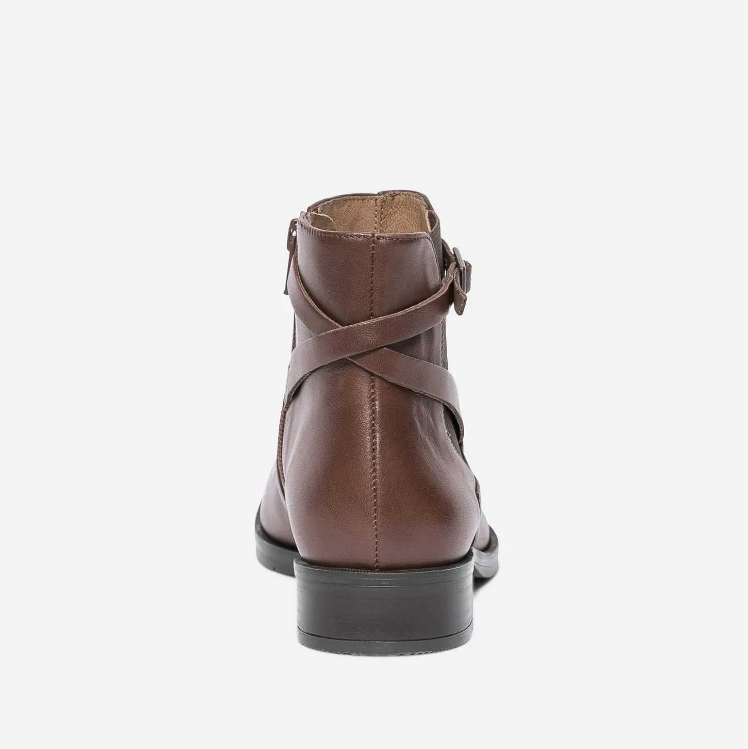 Chelsea boots ERAM FLEX cognac en cuir avec bride
