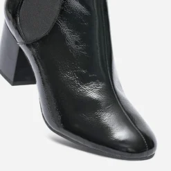 Chelsea boots ERAM FLEX noir en cuir verni