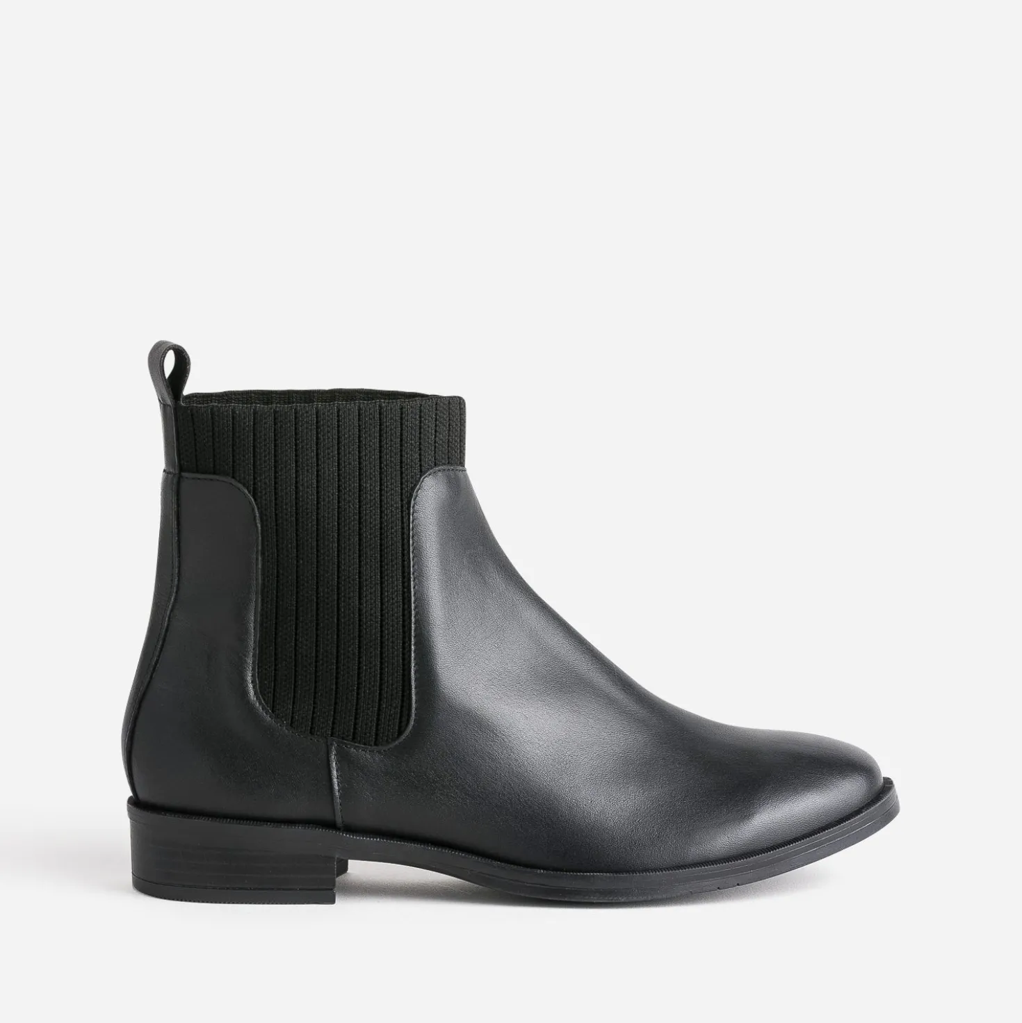 Chelsea boots ERAM FLEX noir en cuir