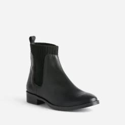 Chelsea boots ERAM FLEX noir en cuir