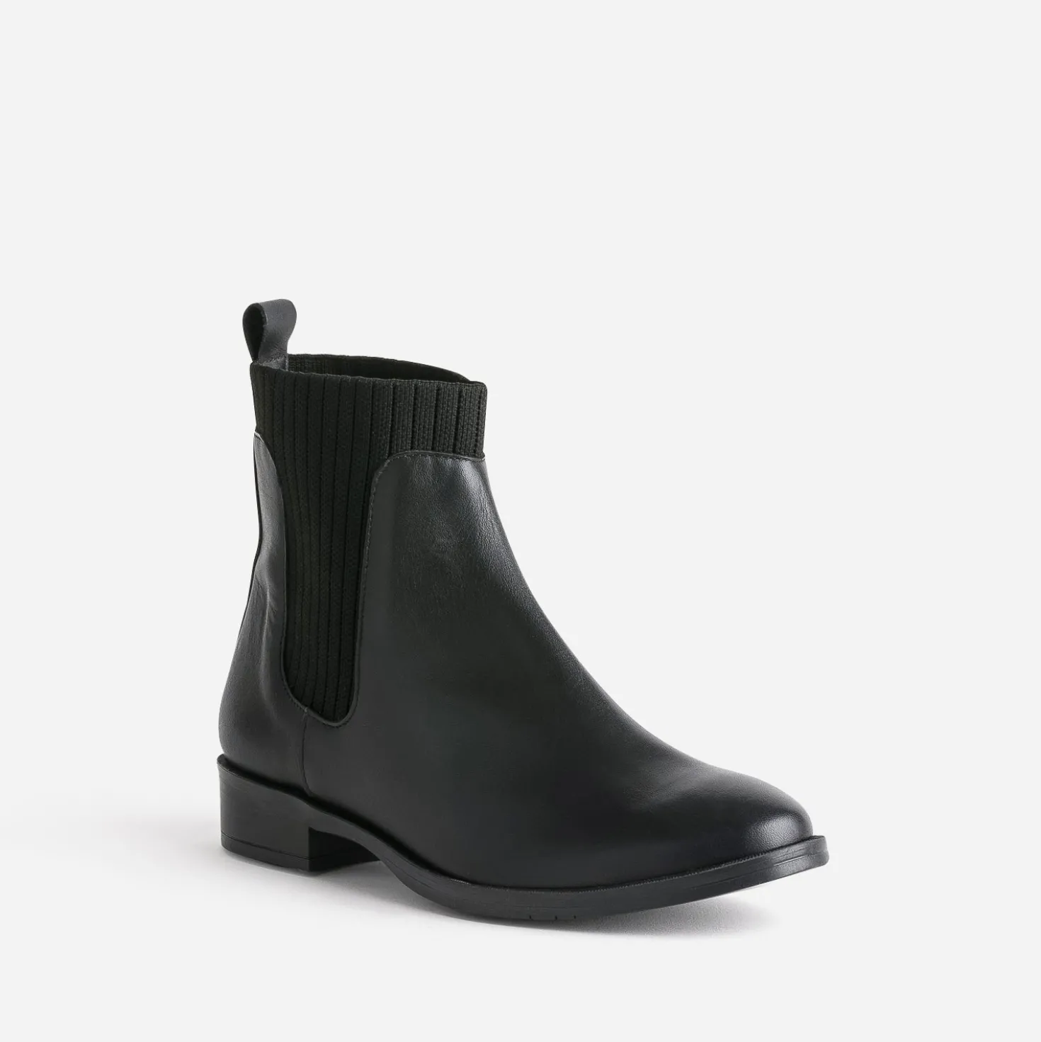 Chelsea boots ERAM FLEX noir en cuir