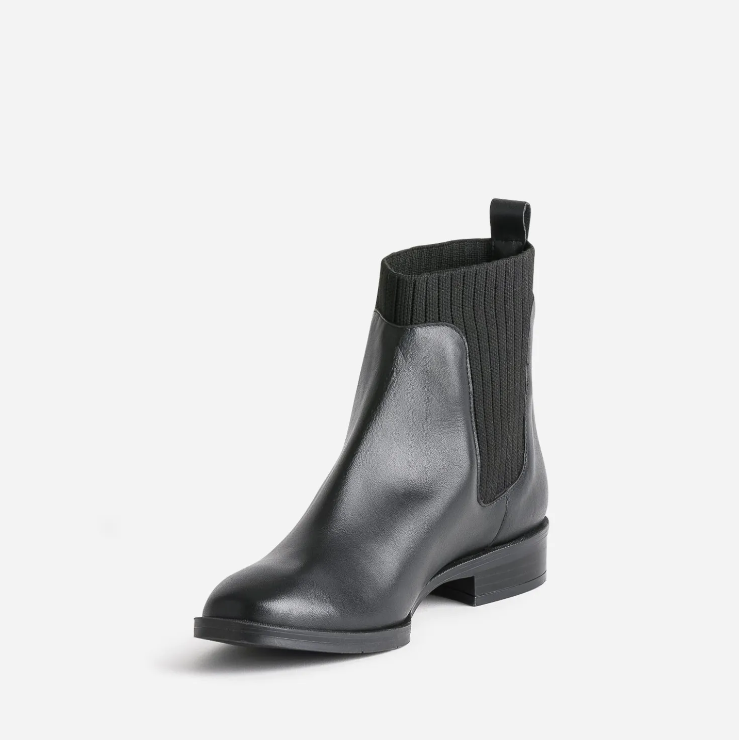 Chelsea boots ERAM FLEX noir en cuir