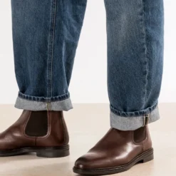 Chelsea boots marron cuir