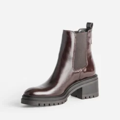 Chelsea boots marron cuir glacé