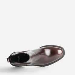 Chelsea boots marron cuir glacé