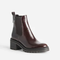 Chelsea boots marron cuir glacé