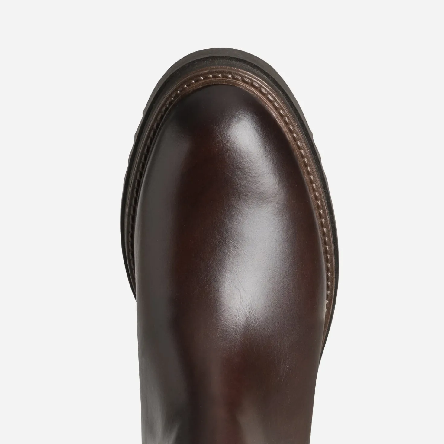 Chelsea boots marron cuir semelle crantée