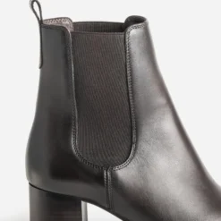 Chelsea boots marron cuir à talon