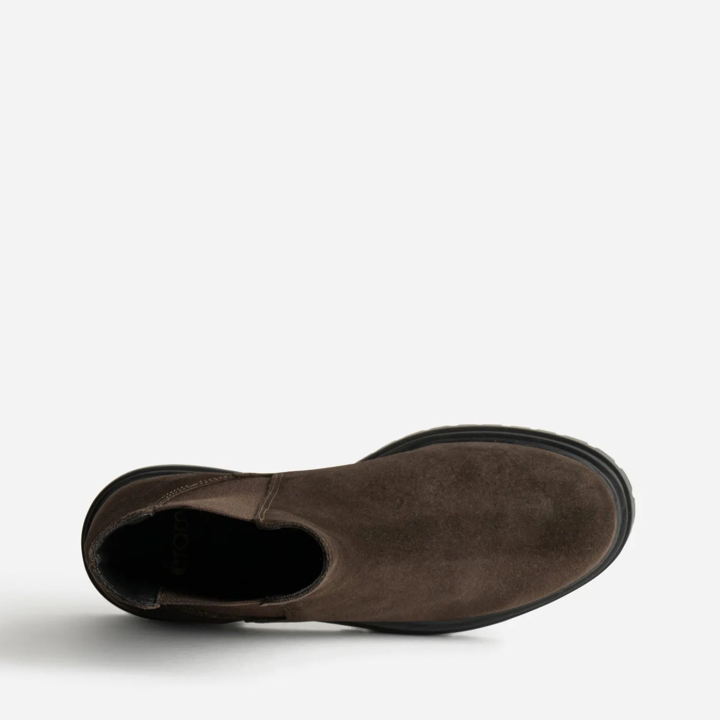 Chelsea boots marron cuir velours semelle crantée