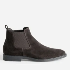 Chelsea boots marron cuir velours