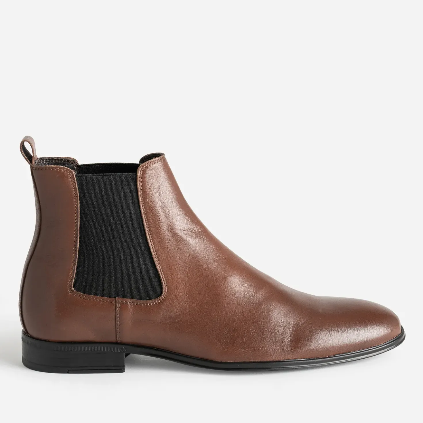 Chelsea boots marron en cuir