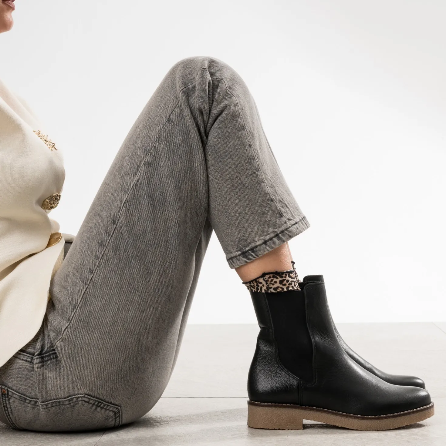 Chelsea boots noir cuir