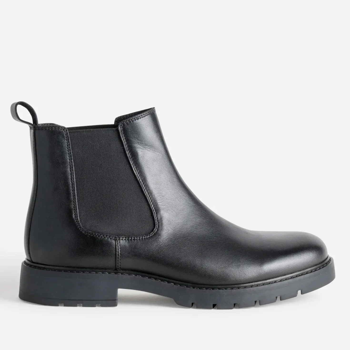Chelsea boots noir cuir semelle crantée