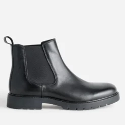 Chelsea boots noir cuir semelle crantée