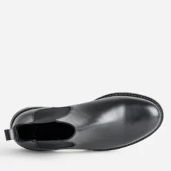 Chelsea boots noir cuir semelle crantée