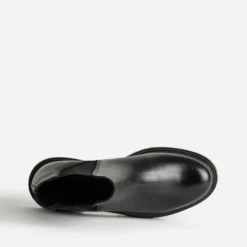 Chelsea boots noir cuir semelle crantée