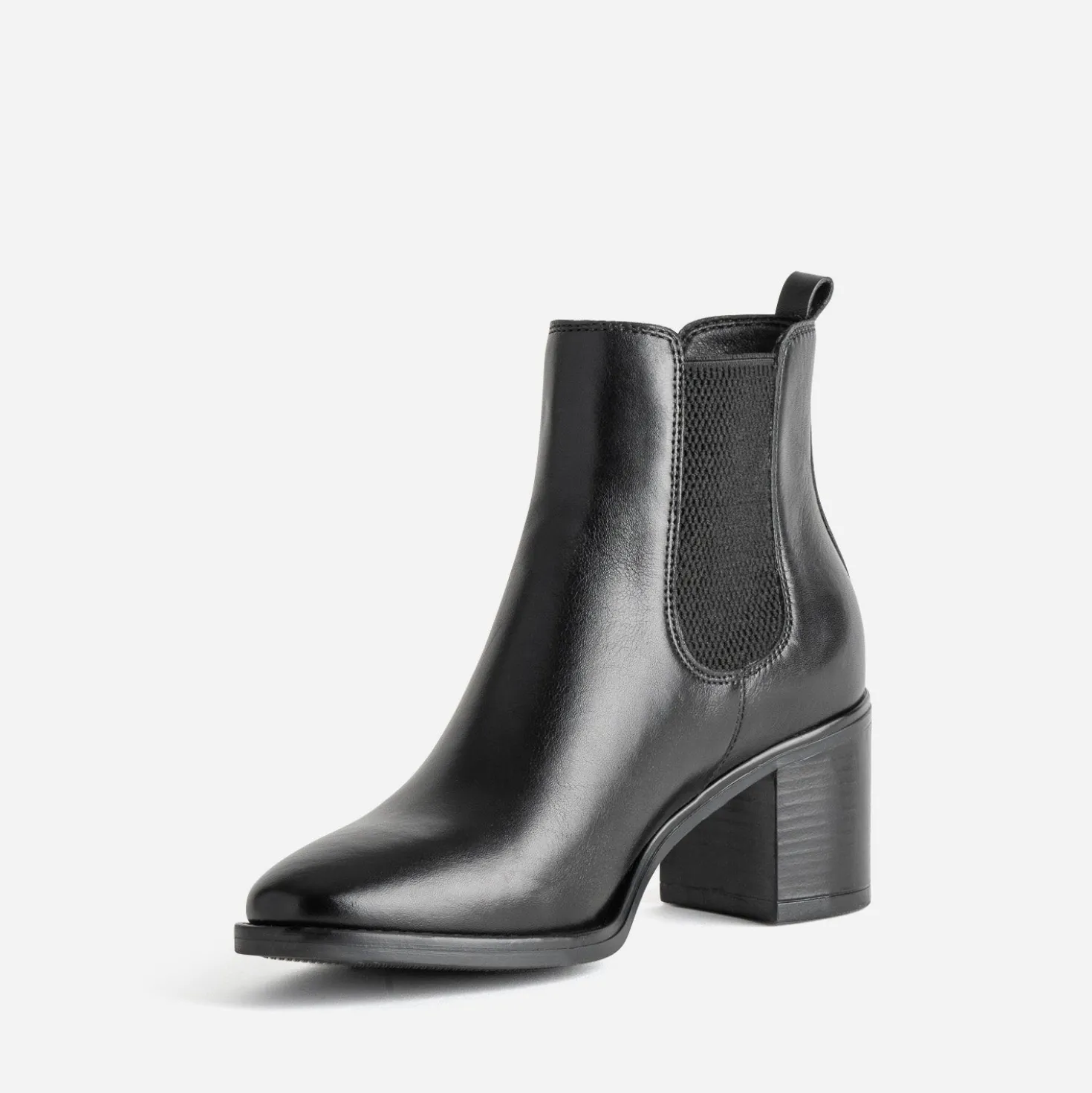 Chelsea boots noir cuir à talon