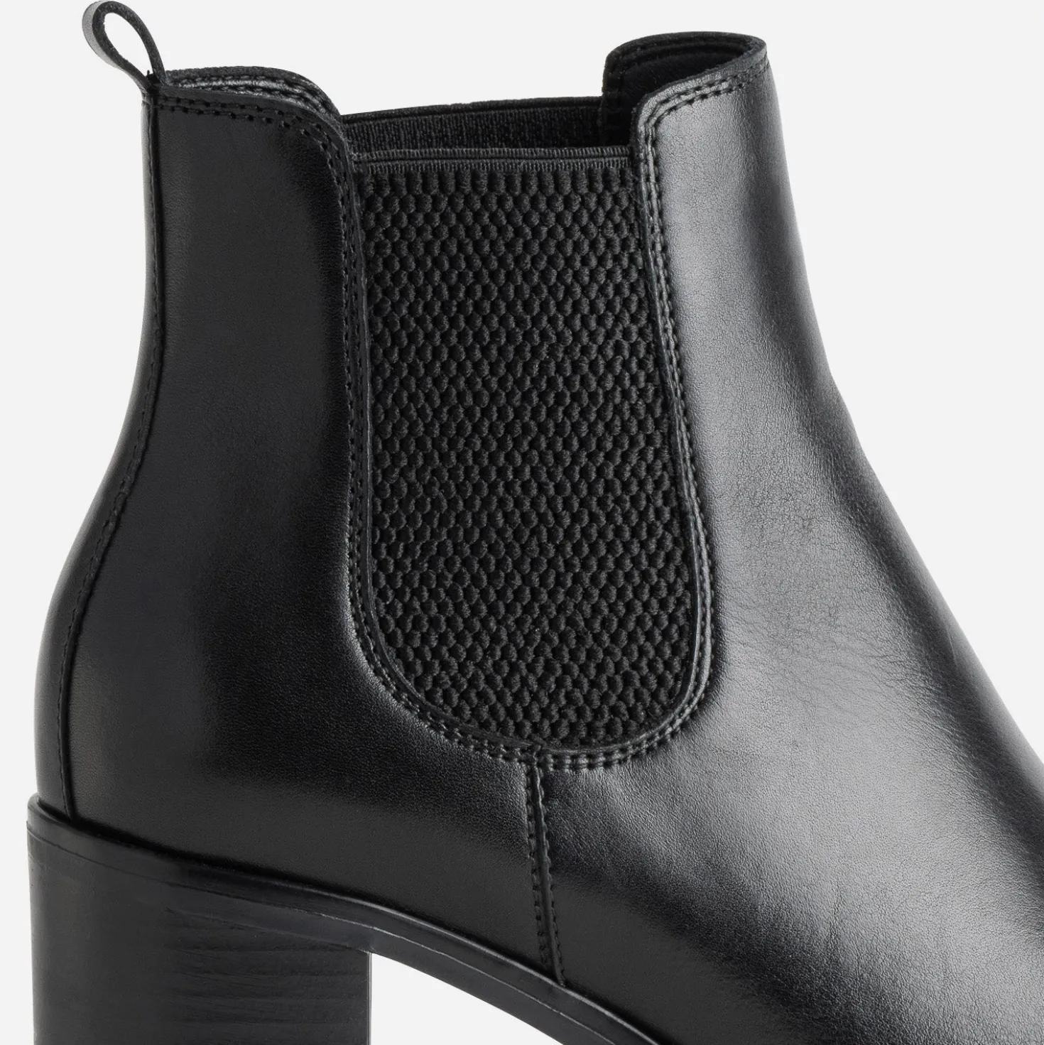 Chelsea boots noir cuir à talon