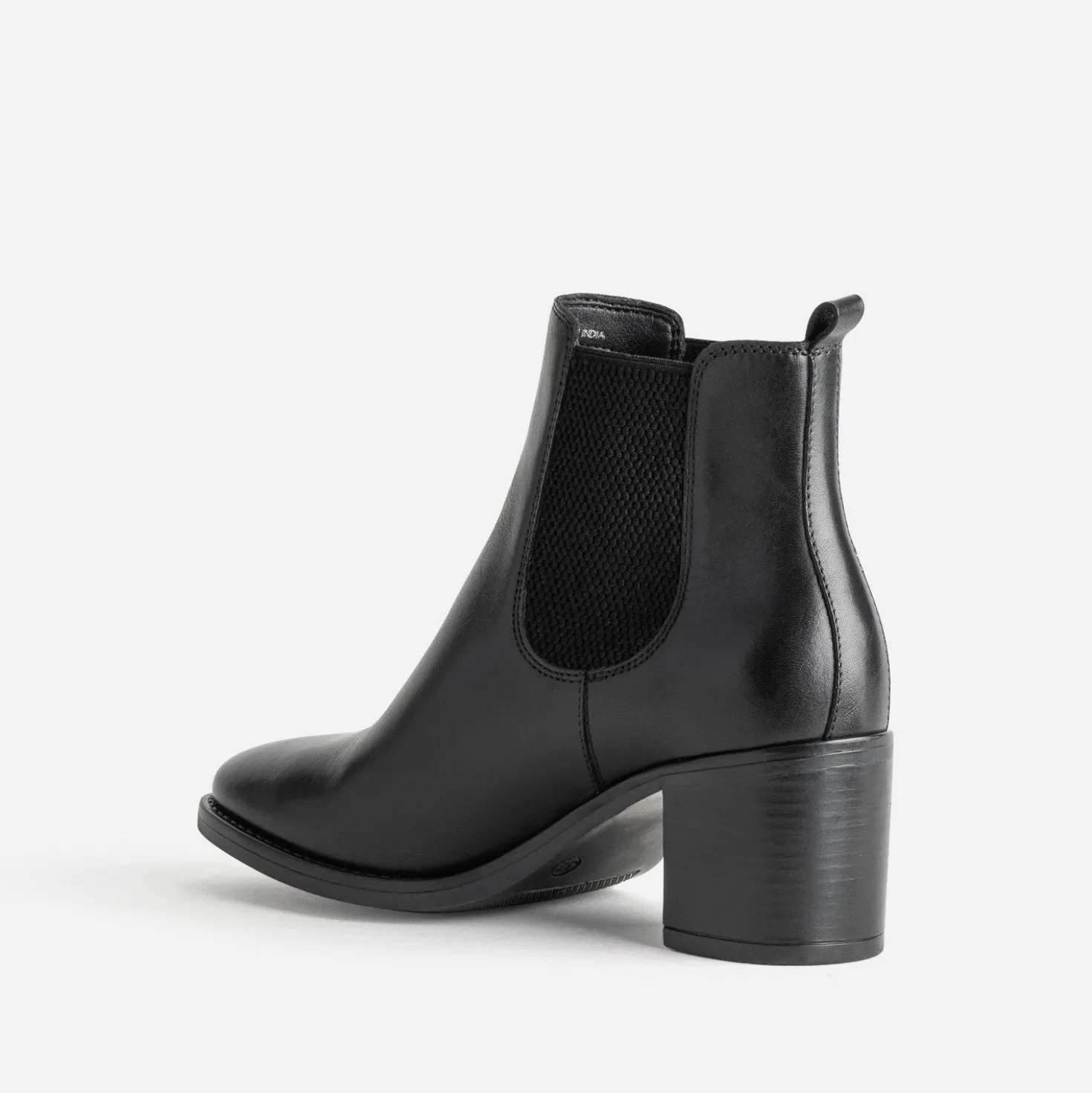 Chelsea boots noir cuir à talon