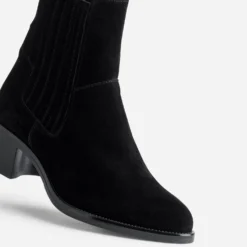 Chelsea boots noir cuir velours