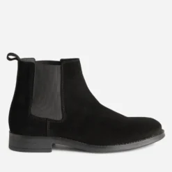 Chelsea boots noir cuir velours