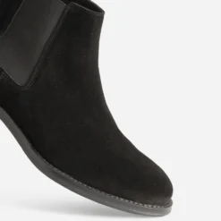 Chelsea boots noir cuir velours