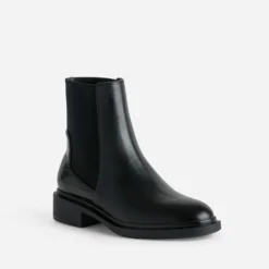 Chelsea boots noir détail effet croco