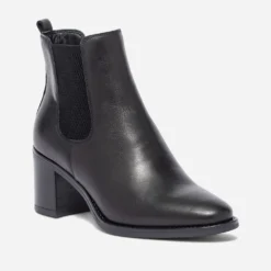 Chelsea boots noir en cuir éco-conçu