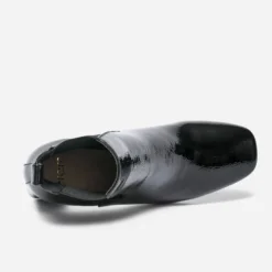 Chelsea boots noir verni à talon