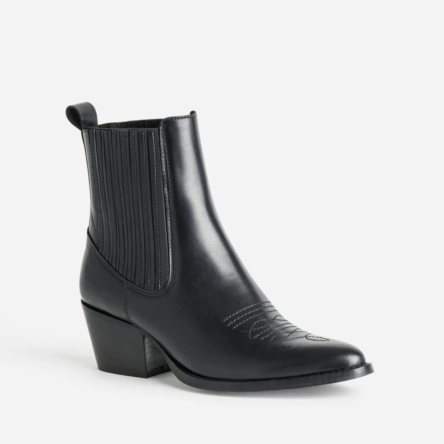 Chelsea boots santiags noir cuir
