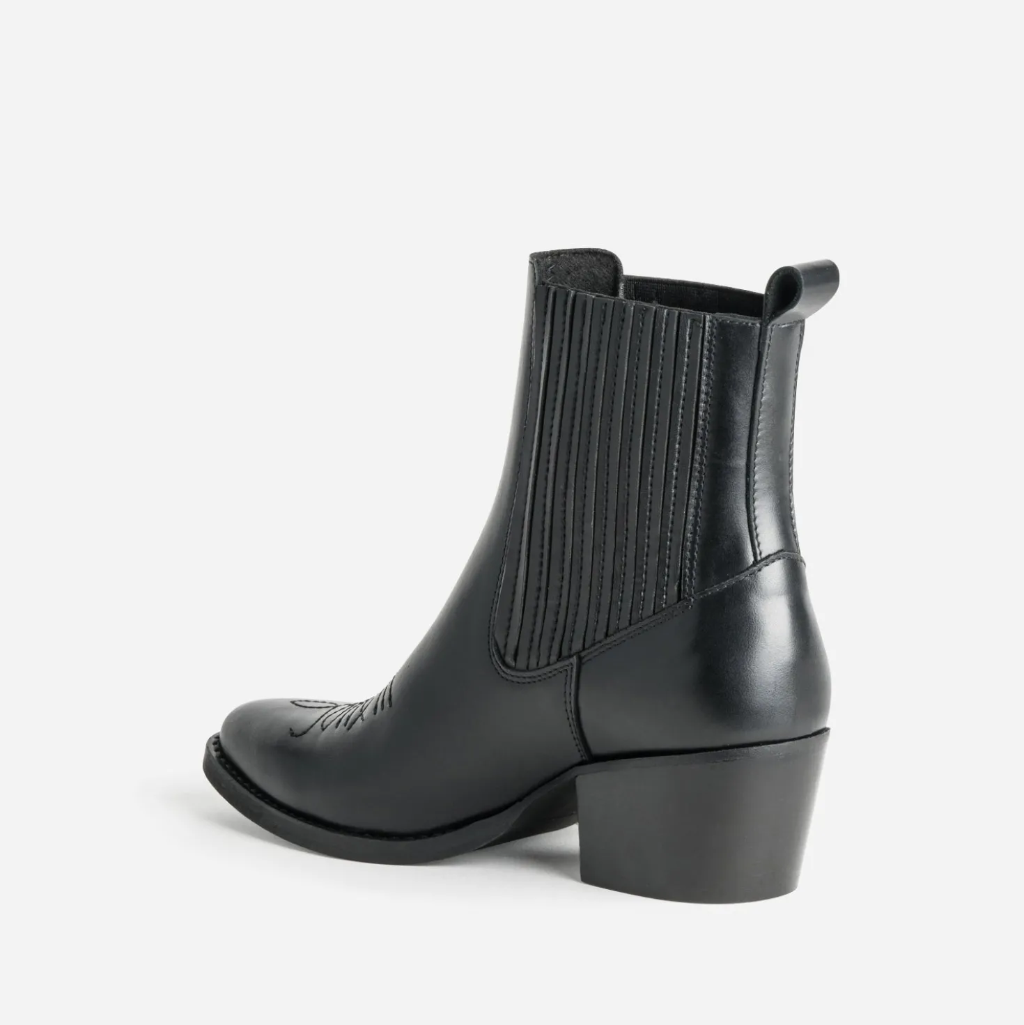 Chelsea boots santiags noir cuir