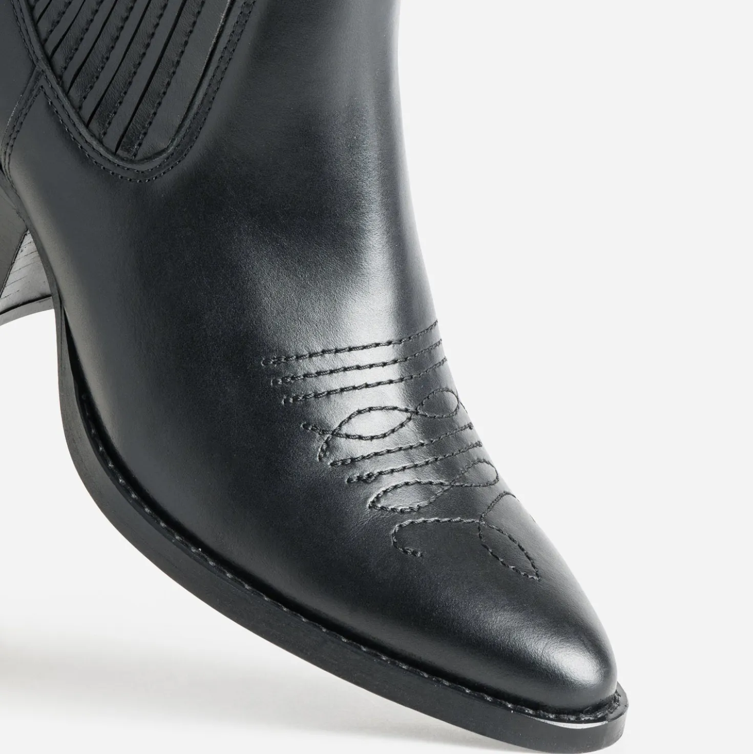 Chelsea boots santiags noir cuir