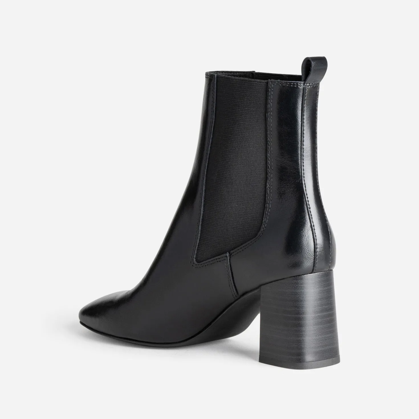Chelsea boots à talon noir cuir