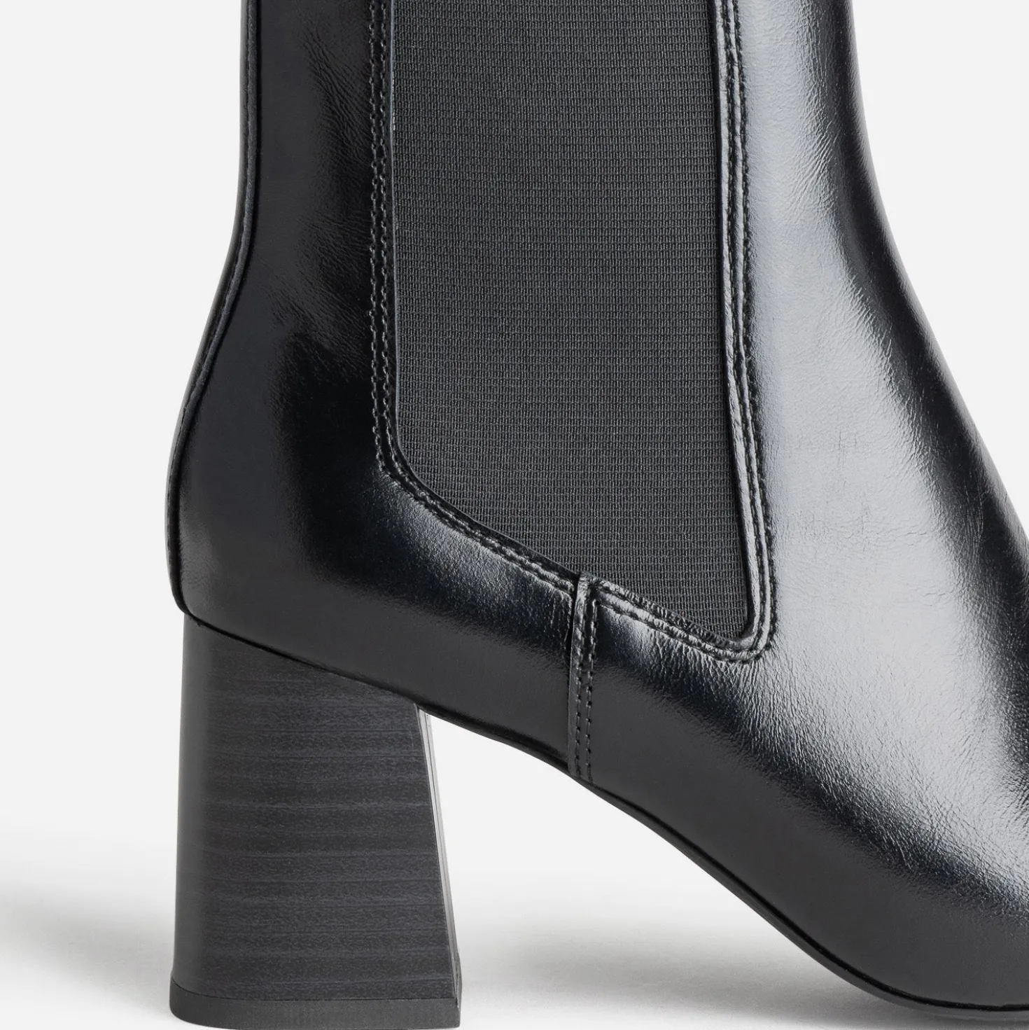 Chelsea boots à talon noir cuir