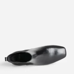 Chelsea boots à talon noir cuir