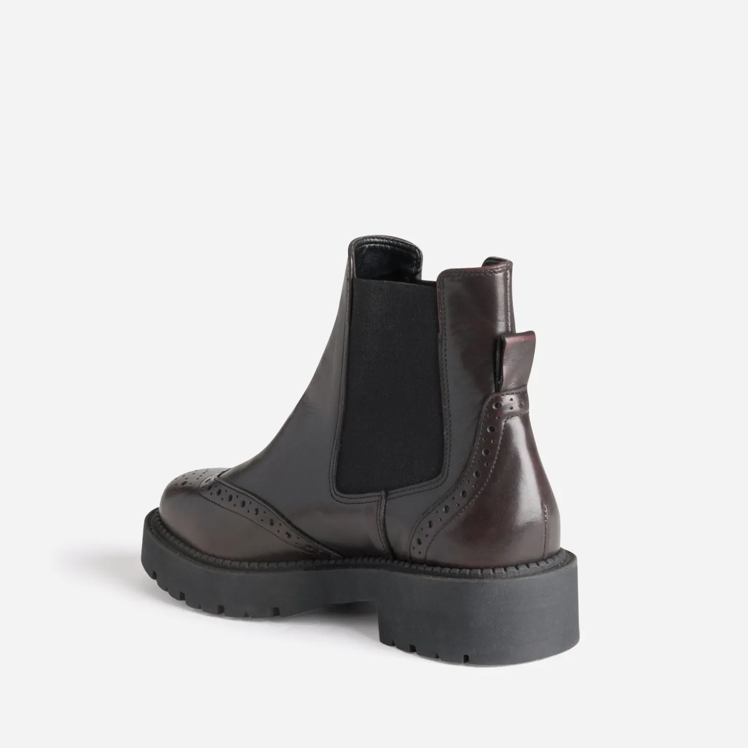 Chelsea boots TEXTO bordeaux cuir semelle crantée