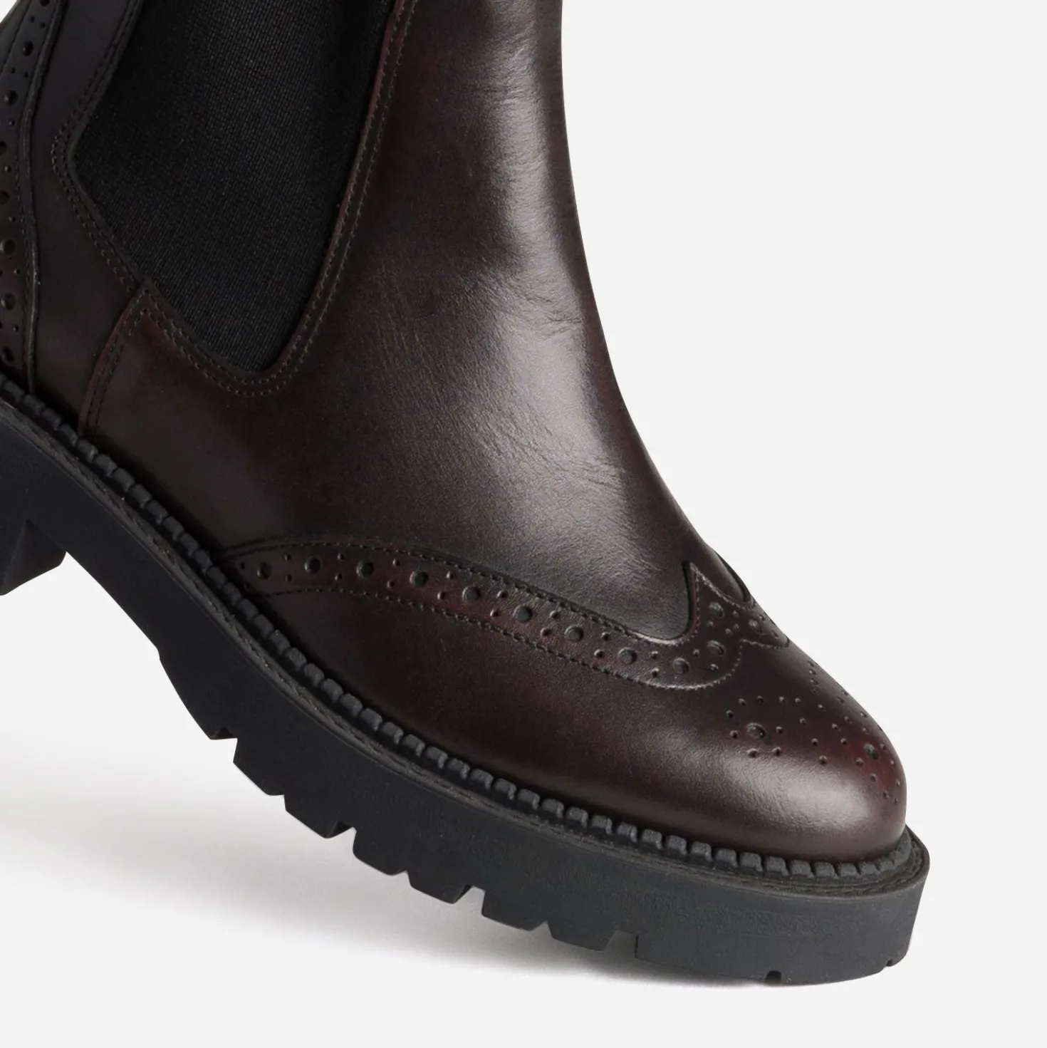 Chelsea boots TEXTO bordeaux cuir semelle crantée