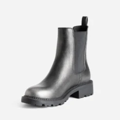 Chelsea boots TEXTO gris métallisé