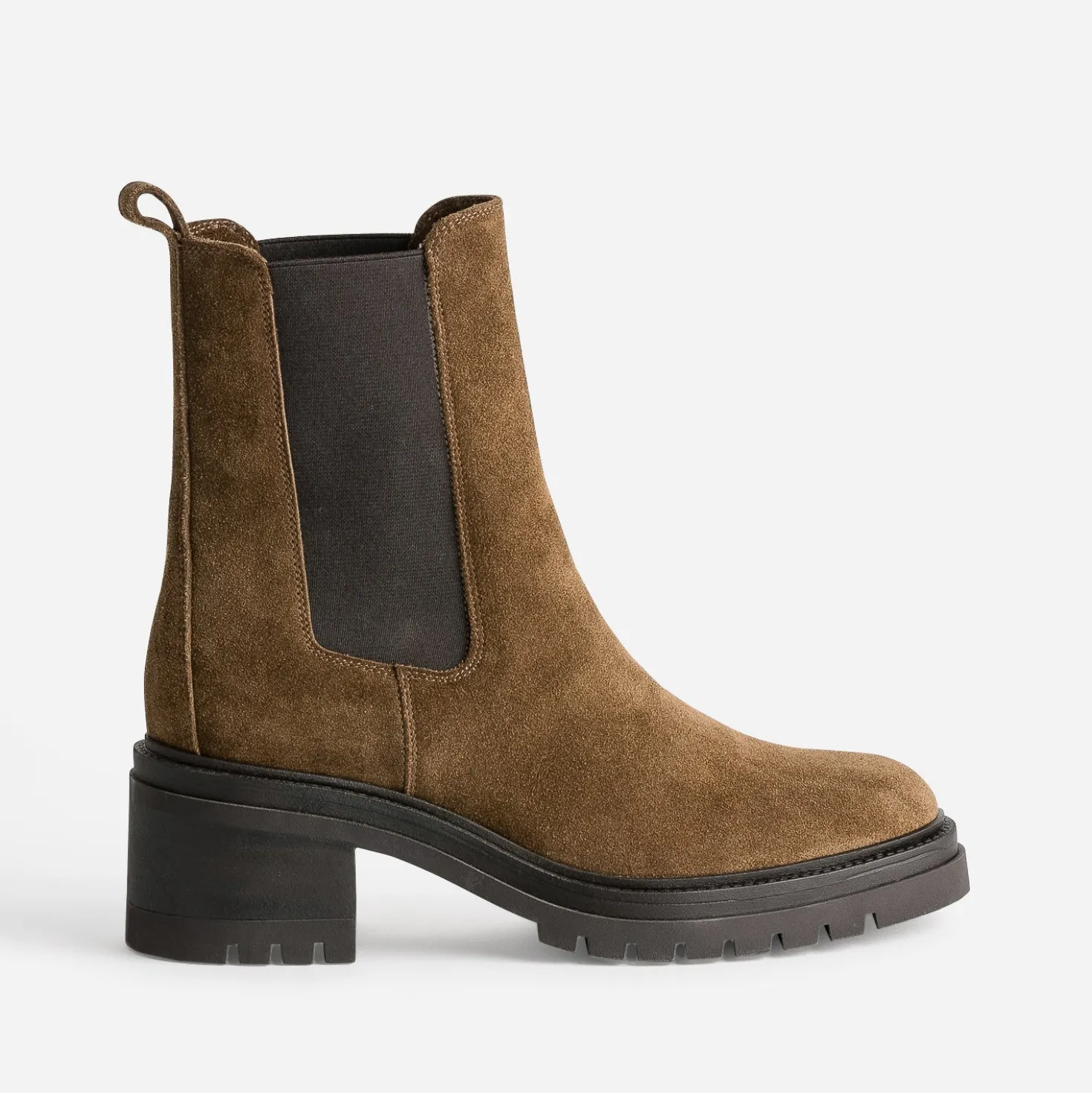 Chelsea boots TEXTO marron cuir velours
