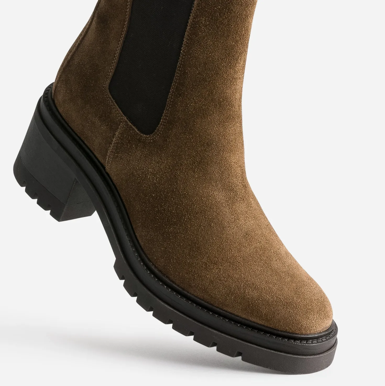 Chelsea boots TEXTO marron cuir velours