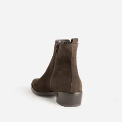 Chelsea boots TEXTO marron cuir velours