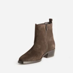 Chelsea boots TEXTO marron cuir velours