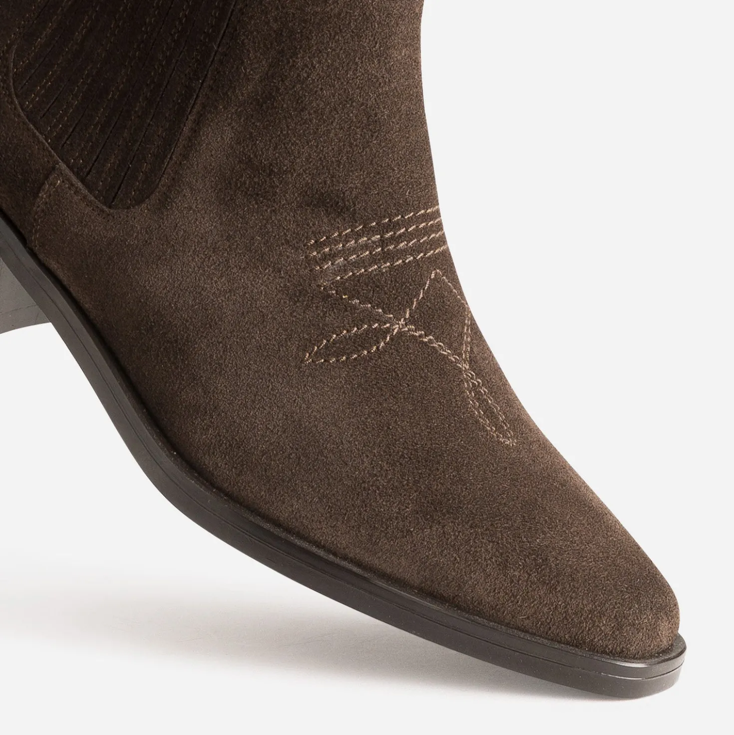 Chelsea boots TEXTO marron cuir velours