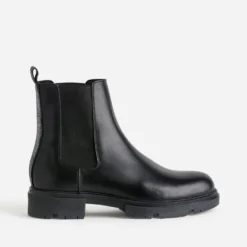 Chelsea boots TEXTO noir éco-conçu en cuir