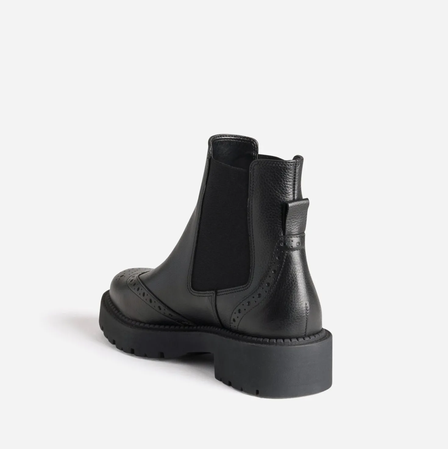 Chelsea boots TEXTO noir cuir semelle crantée